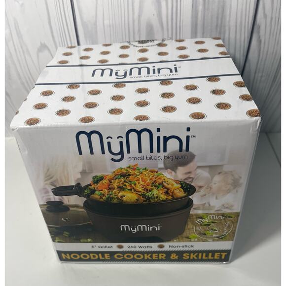 MyMini Noodle Cooker and Skillet  5” inch 260 Watts, Black Brand NEW - Picture 1 of 3